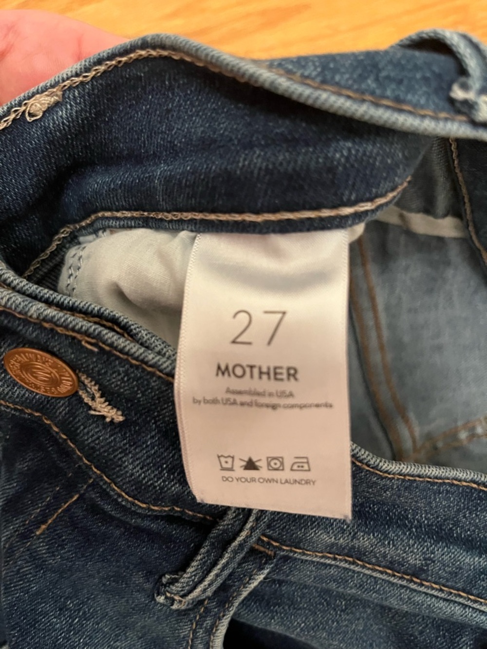 MOTHER denim the hustler ankle fray in home movies color (dark wash) - Picture 7 of 8